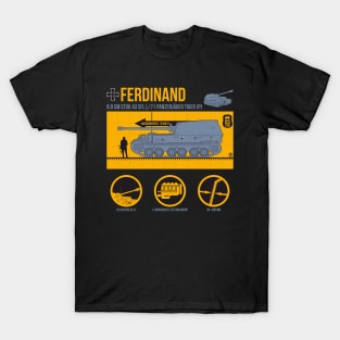 Infographic German tank destroyer Ferdinand T-Shirt